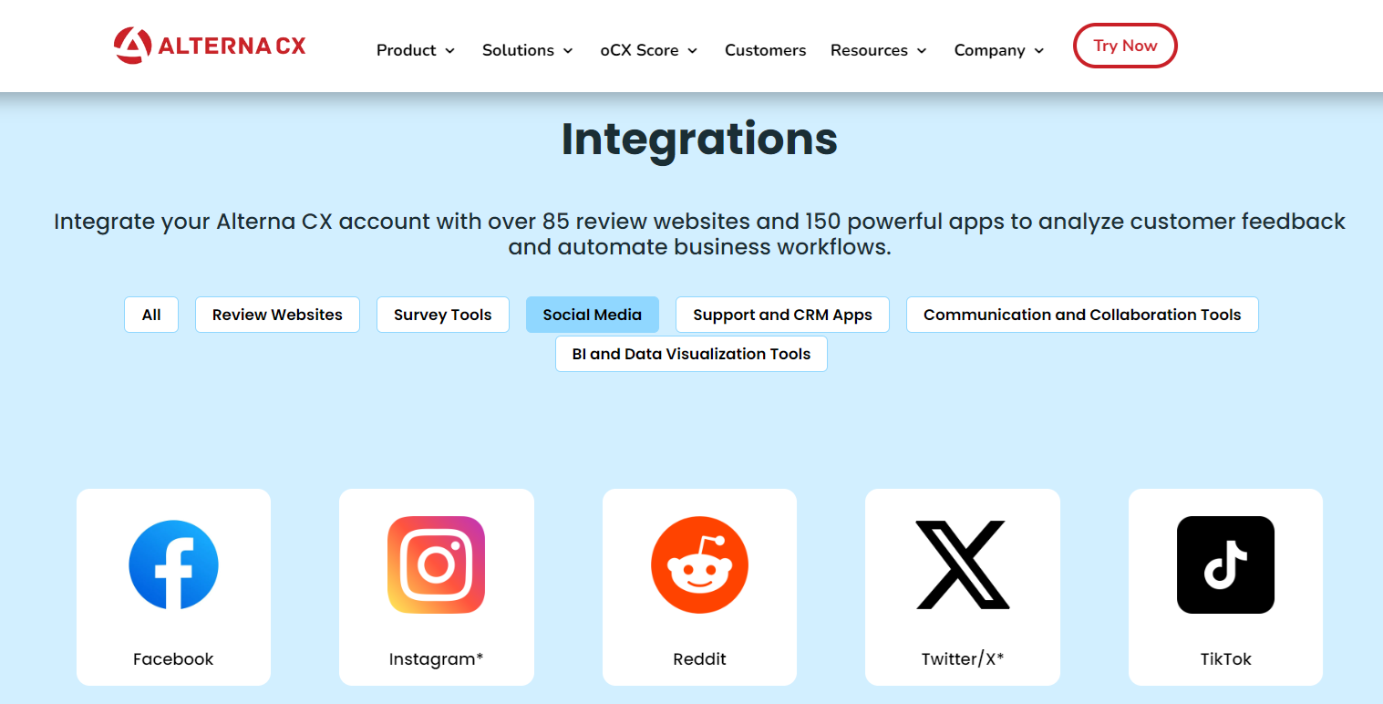 Integrations Social Media