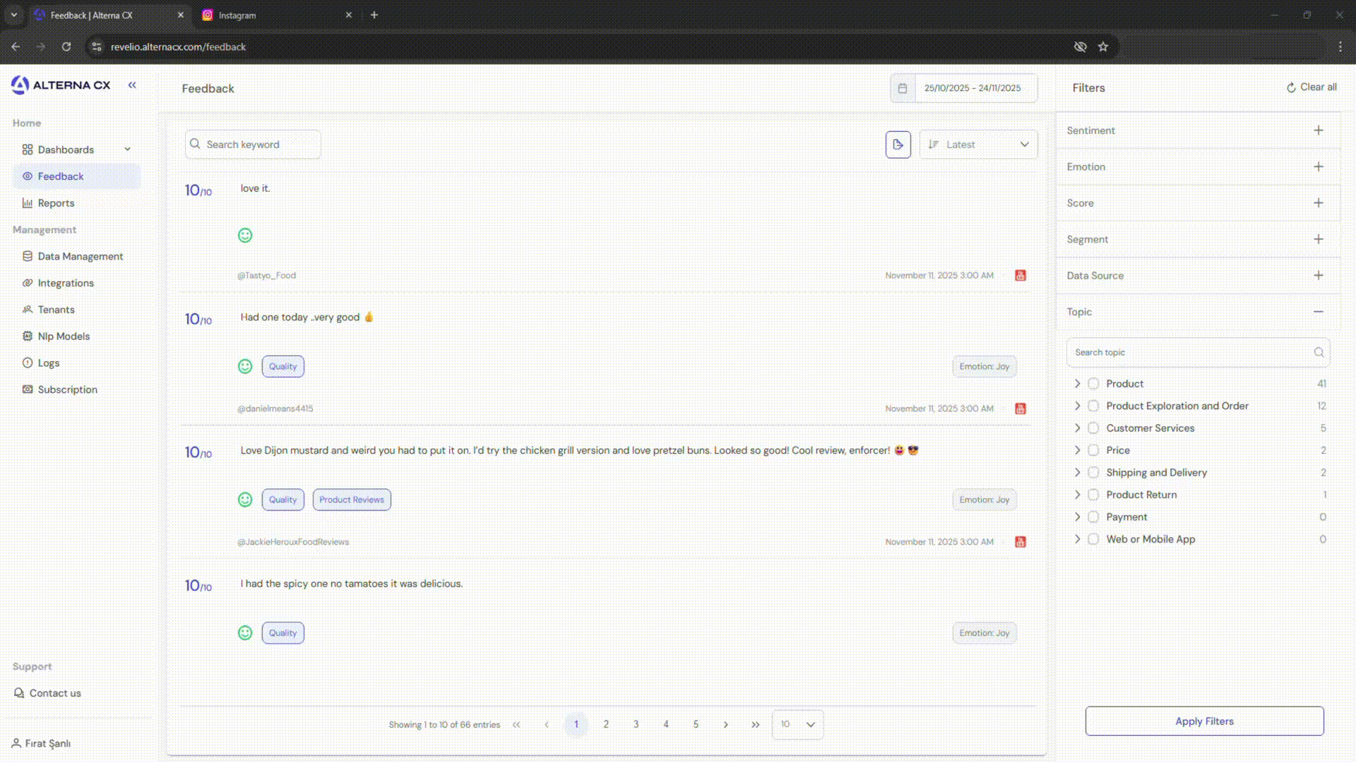 How to connect Instagram and analyze comments